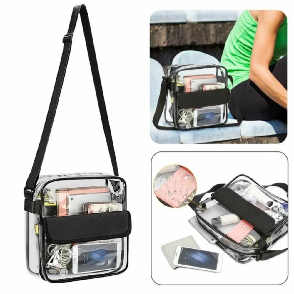 Clear Crossbody Satchel Handbag - Stadium Events - SZ LG - NWT - Picture 5 of 6